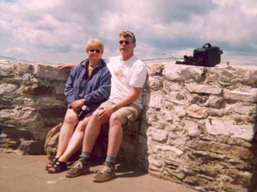 Papa en mama op Spišský Hrad