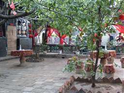 Terras in ons mooie hotel in Pingyao